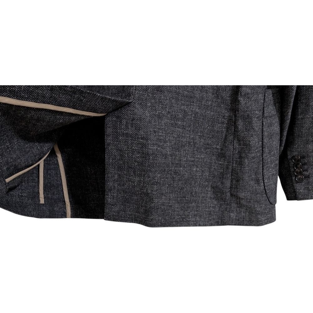 Banana Republic Tailored Slim Fit Tweed Jacket Blazer 42R Dark Charcoal Marzotto - Picture 8 of 12
